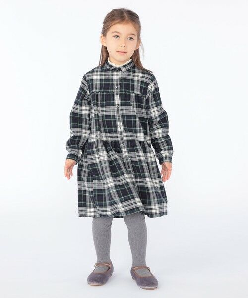 SHIPS / シップス ロング・マキシ丈ワンピース | SHIPS KIDS:100〜130cm / ネル チェック ワンピース | 詳細15