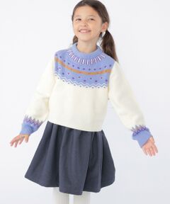 SHIPS / シップス ロング・マキシ丈ワンピース | SHIPS KIDS:100〜130cm / ＜手洗い可能＞ ノルディック レイヤード ワンピース