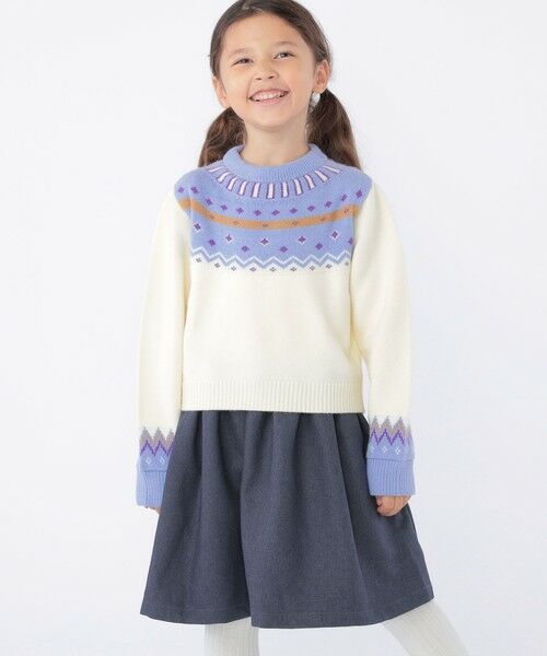 SHIPS / シップス ロング・マキシ丈ワンピース | SHIPS KIDS:100〜130cm / ＜手洗い可能＞ ノルディック レイヤード ワンピース | 詳細1