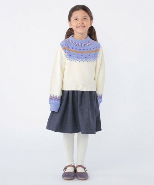 SHIPS / シップス ロング・マキシ丈ワンピース | SHIPS KIDS:100〜130cm / ＜手洗い可能＞ ノルディック レイヤード ワンピース | 詳細5