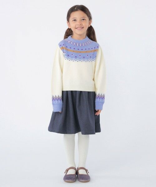 SHIPS / シップス ロング・マキシ丈ワンピース | SHIPS KIDS:100〜130cm / ＜手洗い可能＞ ノルディック レイヤード ワンピース | 詳細6