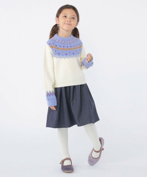 SHIPS / シップス ロング・マキシ丈ワンピース | SHIPS KIDS:100〜130cm / ＜手洗い可能＞ ノルディック レイヤード ワンピース | 詳細8