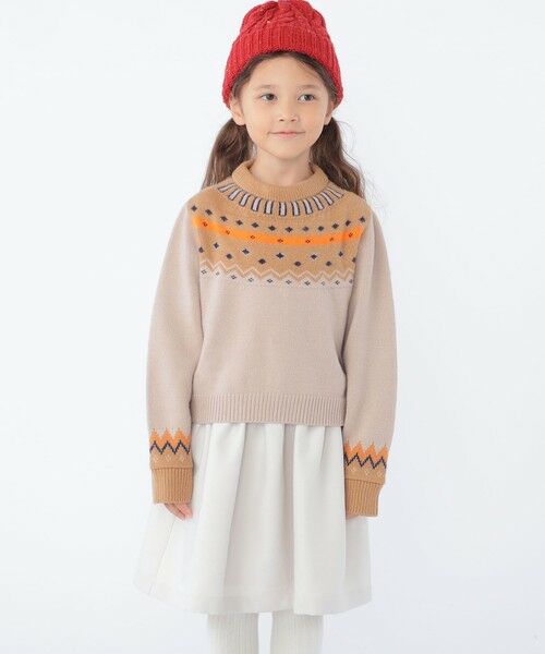 SHIPS / シップス ロング・マキシ丈ワンピース | SHIPS KIDS:100〜130cm / ＜手洗い可能＞ ノルディック レイヤード ワンピース | 詳細19
