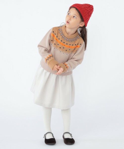 SHIPS / シップス ロング・マキシ丈ワンピース | SHIPS KIDS:100〜130cm / ＜手洗い可能＞ ノルディック レイヤード ワンピース | 詳細20