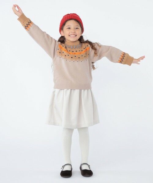 SHIPS / シップス ロング・マキシ丈ワンピース | SHIPS KIDS:100〜130cm / ＜手洗い可能＞ ノルディック レイヤード ワンピース | 詳細21