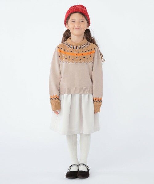 SHIPS / シップス ロング・マキシ丈ワンピース | SHIPS KIDS:100〜130cm / ＜手洗い可能＞ ノルディック レイヤード ワンピース | 詳細23