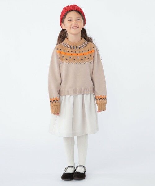 SHIPS / シップス ロング・マキシ丈ワンピース | SHIPS KIDS:100〜130cm / ＜手洗い可能＞ ノルディック レイヤード ワンピース | 詳細24