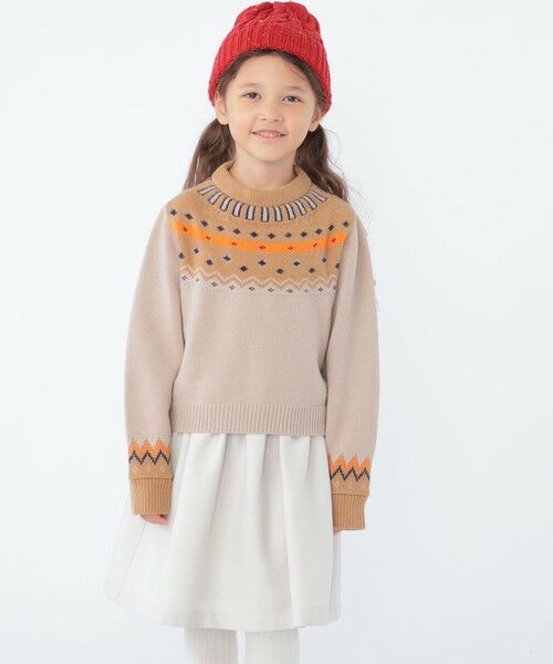 SHIPS / シップス ロング・マキシ丈ワンピース | SHIPS KIDS:100〜130cm / ＜手洗い可能＞ ノルディック レイヤード ワンピース | 詳細18