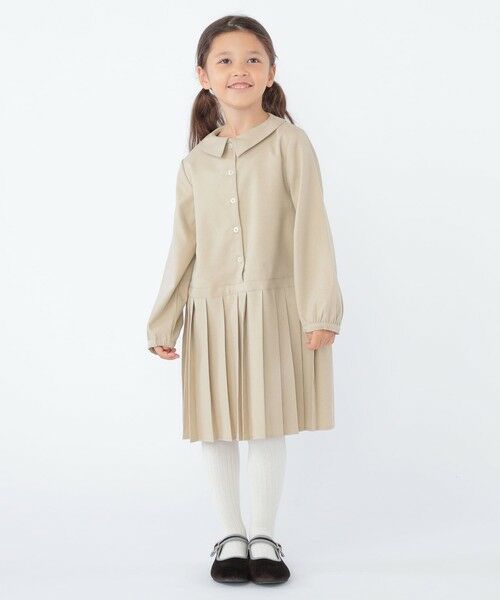 SHIPS / シップス ロング・マキシ丈ワンピース | SHIPS KIDS:100〜130cm / プリーツ 切替 ワンピース | 詳細3