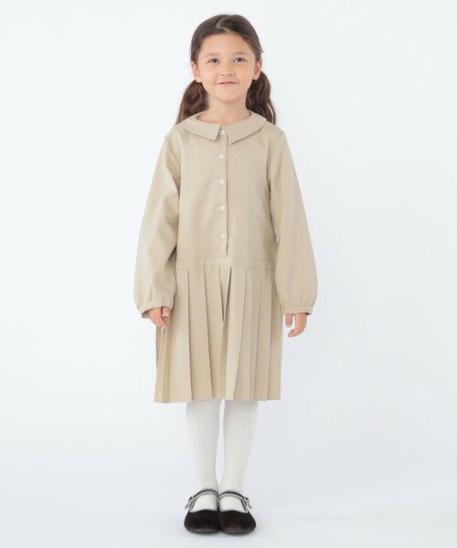 SHIPS / シップス ロング・マキシ丈ワンピース | SHIPS KIDS:100〜130cm / プリーツ 切替 ワンピース | 詳細4
