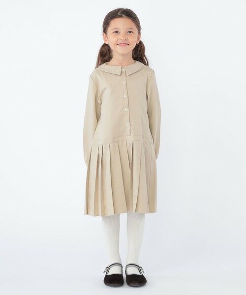 SHIPS / シップス ロング・マキシ丈ワンピース | SHIPS KIDS:100〜130cm / プリーツ 切替 ワンピース | 詳細5