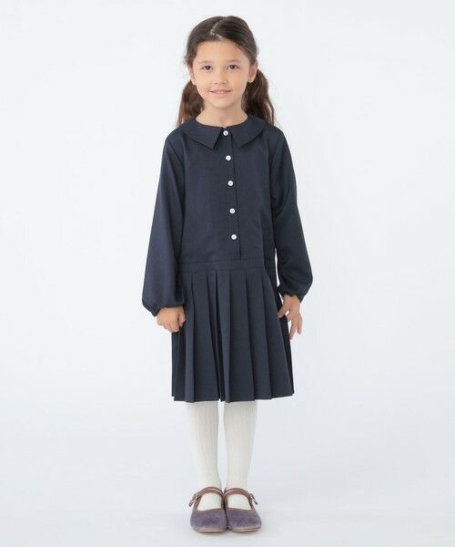 SHIPS / シップス ロング・マキシ丈ワンピース | SHIPS KIDS:100〜130cm / プリーツ 切替 ワンピース | 詳細20