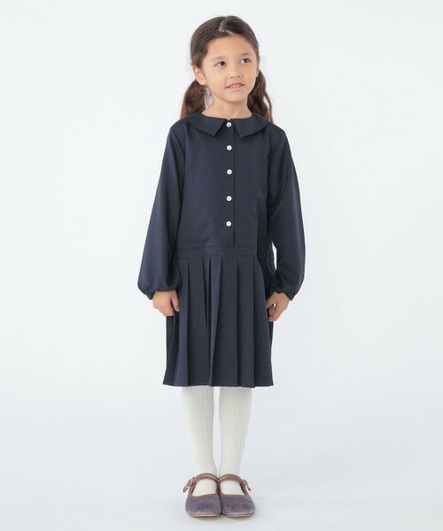 SHIPS / シップス ロング・マキシ丈ワンピース | SHIPS KIDS:100〜130cm / プリーツ 切替 ワンピース | 詳細19