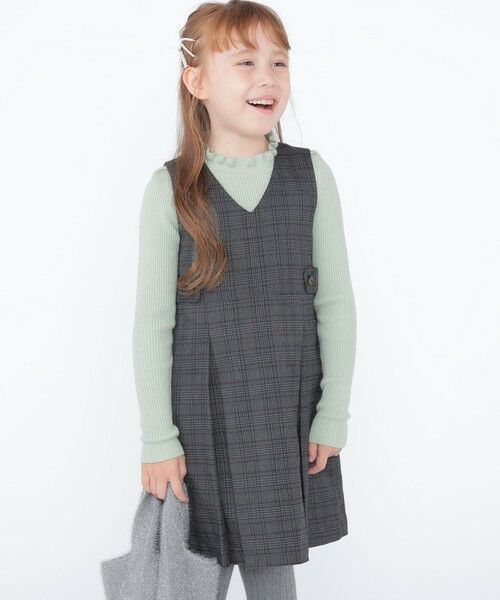 SHIPS / シップス ロング・マキシ丈ワンピース | SHIPS KIDS:100〜130cm / チェック ジャンパー スカート | 詳細1