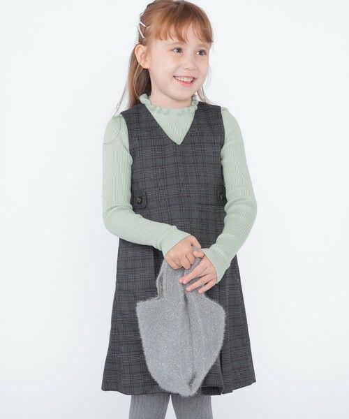 SHIPS / シップス ロング・マキシ丈ワンピース | SHIPS KIDS:100〜130cm / チェック ジャンパー スカート | 詳細3