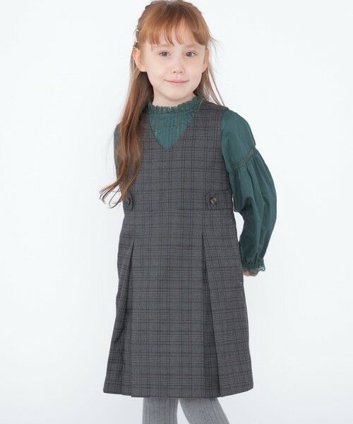 SHIPS / シップス ロング・マキシ丈ワンピース | SHIPS KIDS:100〜130cm / チェック ジャンパー スカート | 詳細7