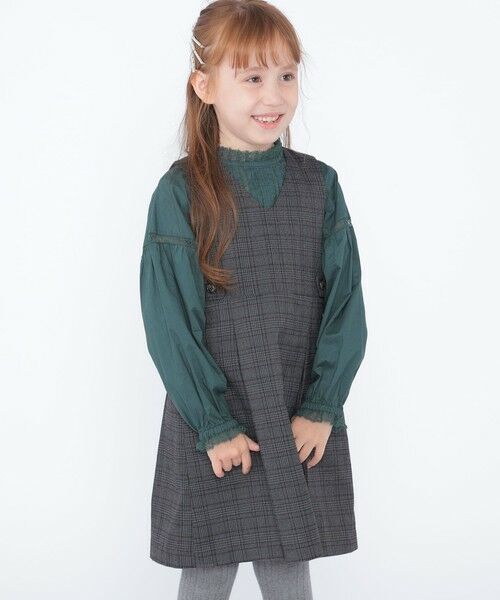 SHIPS / シップス ロング・マキシ丈ワンピース | SHIPS KIDS:100〜130cm / チェック ジャンパー スカート | 詳細8