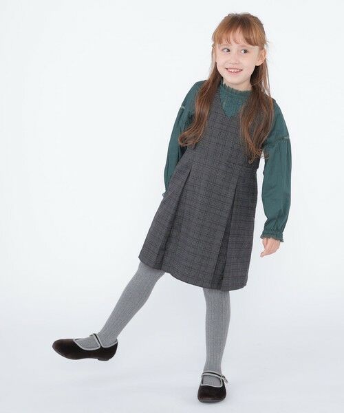 SHIPS / シップス ロング・マキシ丈ワンピース | SHIPS KIDS:100〜130cm / チェック ジャンパー スカート | 詳細9
