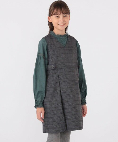 SHIPS / シップス ロング・マキシ丈ワンピース | SHIPS KIDS:140〜150cm / チェック ジャンパー スカート | 詳細3
