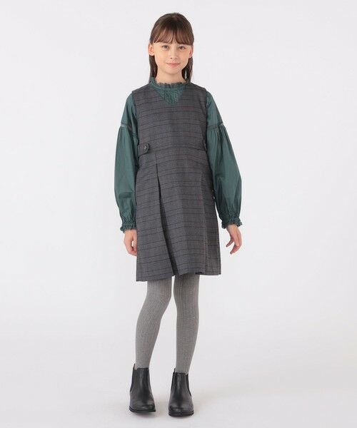SHIPS / シップス ロング・マキシ丈ワンピース | SHIPS KIDS:140〜150cm / チェック ジャンパー スカート | 詳細4