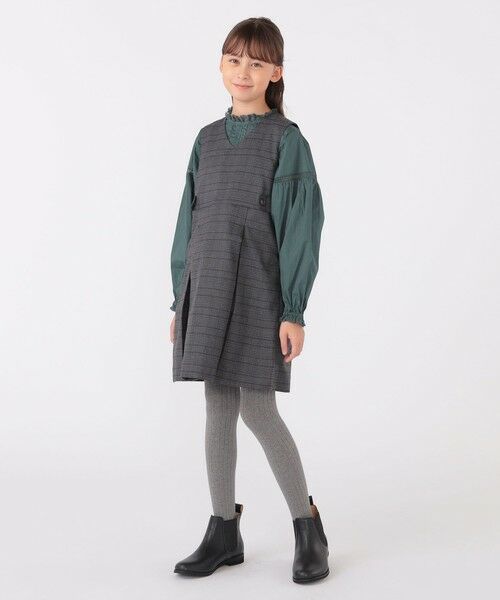 SHIPS / シップス ロング・マキシ丈ワンピース | SHIPS KIDS:140〜150cm / チェック ジャンパー スカート | 詳細5