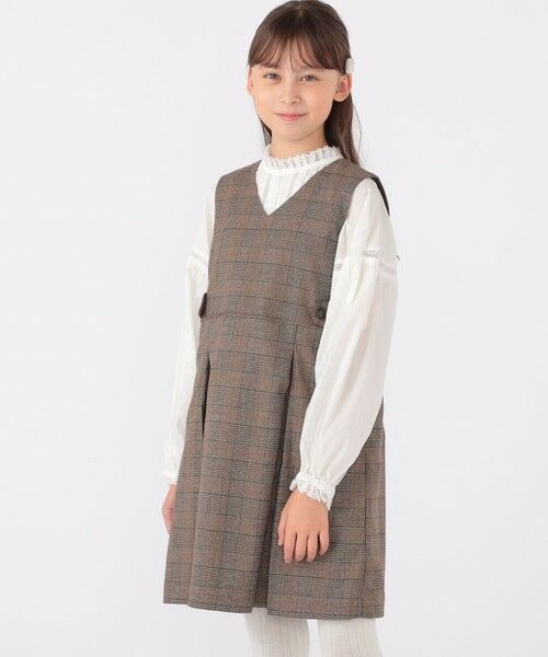 SHIPS / シップス ロング・マキシ丈ワンピース | SHIPS KIDS:140〜150cm / チェック ジャンパー スカート | 詳細19