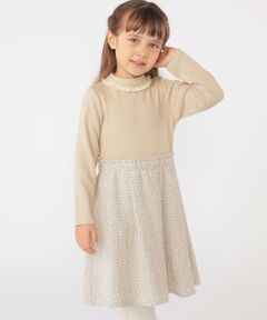 SHIPS / シップス ロング・マキシ丈ワンピース | SHIPS KIDS:100〜130cm / リブ×ファンシー ツイード ワンピース