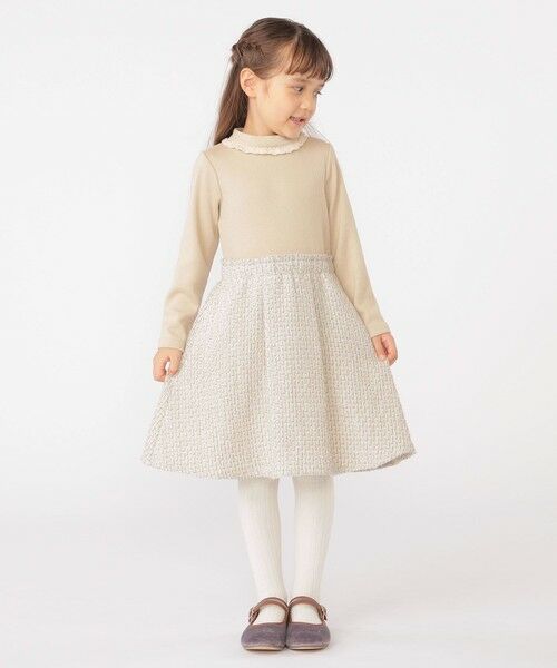 SHIPS / シップス ロング・マキシ丈ワンピース | SHIPS KIDS:100〜130cm / リブ×ファンシー ツイード ワンピース | 詳細9