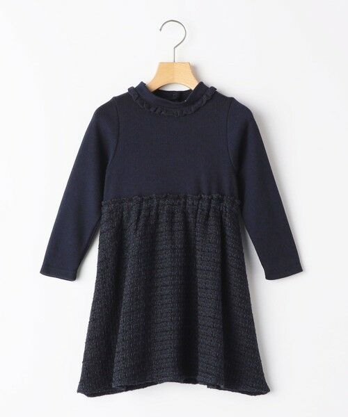 SHIPS / シップス ロング・マキシ丈ワンピース | SHIPS KIDS:100〜130cm / リブ×ファンシー ツイード ワンピース | 詳細18