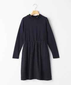 SHIPS / シップス ロング・マキシ丈ワンピース | SHIPS KIDS:140〜150cm / リブ×ファンシー ツイード ワンピース