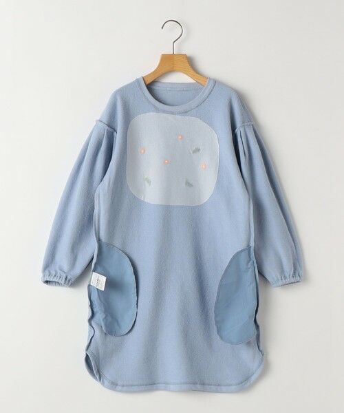 SHIPS / シップス ロング・マキシ丈ワンピース | SHIPS KIDS:140〜150cm / カレッジロゴ フラワー 刺繍 スウェット ワンピース | 詳細3