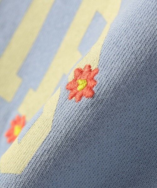 SHIPS / シップス ロング・マキシ丈ワンピース | SHIPS KIDS:140〜150cm / カレッジロゴ フラワー 刺繍 スウェット ワンピース | 詳細9