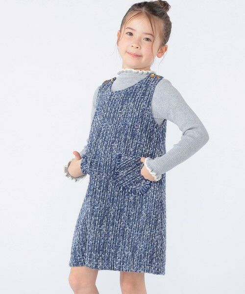 SHIPS / シップス ロング・マキシ丈ワンピース | SHIPS KIDS:100〜130cm / ツイード ジャンパー ワンピース | 詳細9