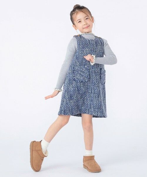 SHIPS / シップス ロング・マキシ丈ワンピース | SHIPS KIDS:100〜130cm / ツイード ジャンパー ワンピース | 詳細19