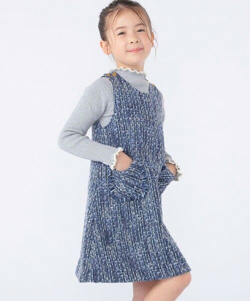 SHIPS / シップス ロング・マキシ丈ワンピース | SHIPS KIDS:100〜130cm / ツイード ジャンパー ワンピース | 詳細21
