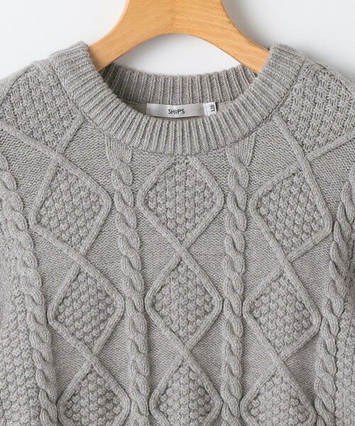 SHIPS / シップス ロング・マキシ丈ワンピース | SHIPS KIDS:100〜130cm /〈洗濯機可能〉ケーブルニット ドッキング ワンピース | 詳細13