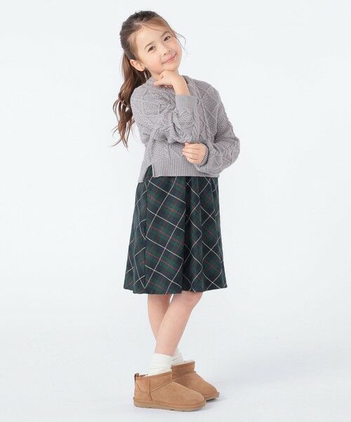 SHIPS / シップス ロング・マキシ丈ワンピース | SHIPS KIDS:100〜130cm /〈洗濯機可能〉ケーブルニット ドッキング ワンピース | 詳細6