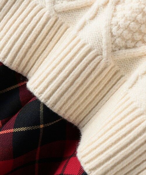 SHIPS / シップス ロング・マキシ丈ワンピース | SHIPS KIDS:140〜150cm /〈洗濯機可能〉ケーブルニット ドッキング ワンピース | 詳細1