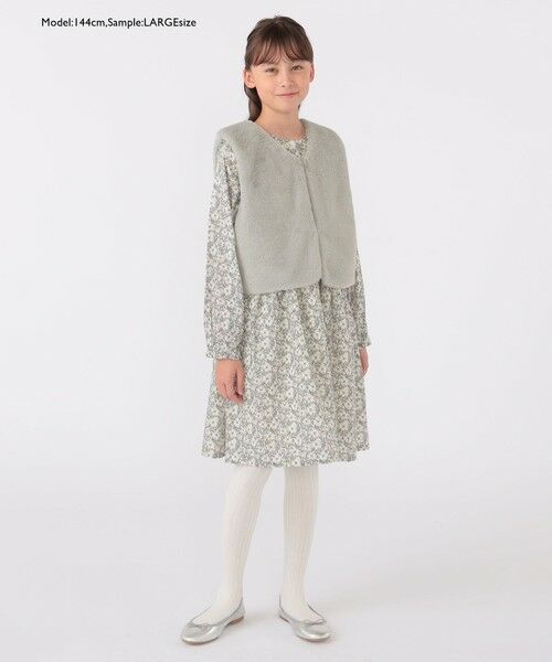 SHIPS / シップス ダウンジャケット・ベスト | SHIPS KIDS:100〜140cm / フェイクファー×リバティ ベスト | 詳細16