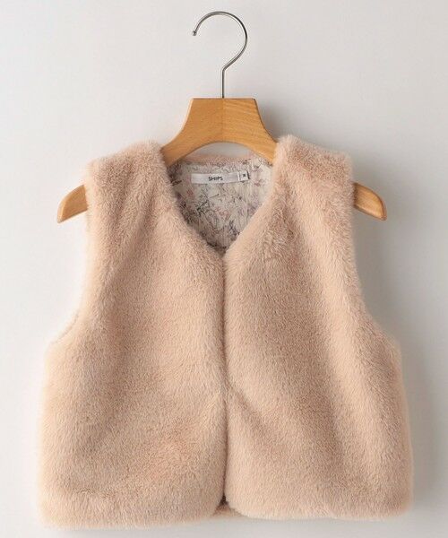 SHIPS / シップス ダウンジャケット・ベスト | SHIPS KIDS:100〜140cm / フェイクファー×リバティ ベスト | 詳細19