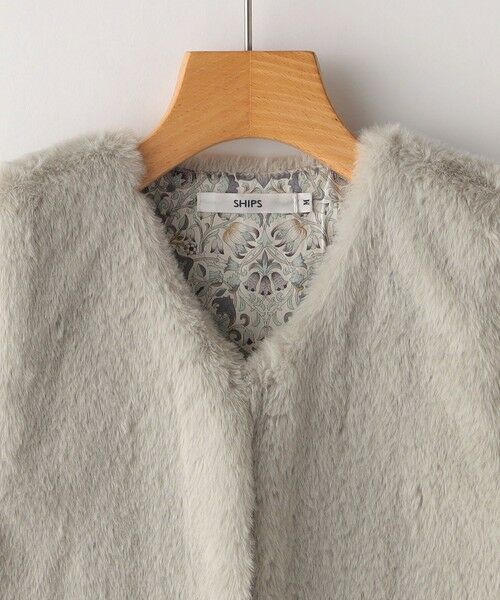 SHIPS / シップス ダウンジャケット・ベスト | SHIPS KIDS:100〜140cm / フェイクファー×リバティ ベスト | 詳細21