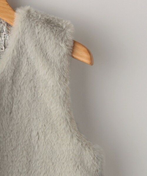 SHIPS / シップス ダウンジャケット・ベスト | SHIPS KIDS:100〜140cm / フェイクファー×リバティ ベスト | 詳細22