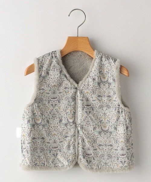 SHIPS / シップス ダウンジャケット・ベスト | SHIPS KIDS:100〜140cm / フェイクファー×リバティ ベスト | 詳細24