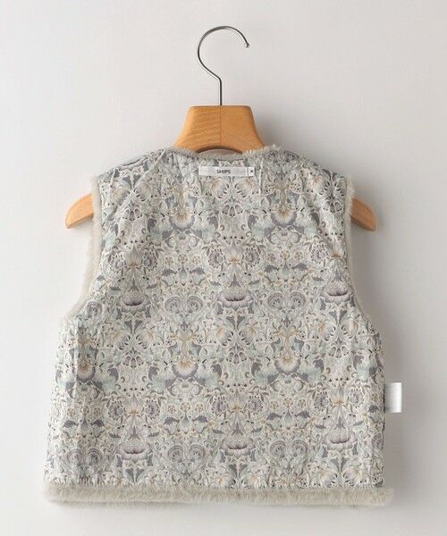 SHIPS / シップス ダウンジャケット・ベスト | SHIPS KIDS:100〜140cm / フェイクファー×リバティ ベスト | 詳細25