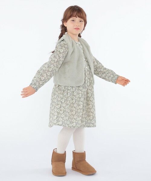 SHIPS / シップス ダウンジャケット・ベスト | SHIPS KIDS:100〜140cm / フェイクファー×リバティ ベスト | 詳細8