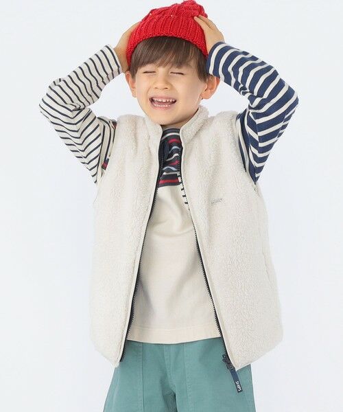 SHIPS / シップス ダウンジャケット・ベスト | SHIPS KIDS:100〜130cm /〈撥水/手洗い可能〉ボア リバーシブル ベスト | 詳細1