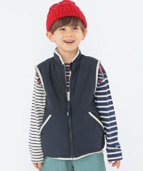 SHIPS / シップス ダウンジャケット・ベスト | SHIPS KIDS:100〜130cm /〈撥水/手洗い可能〉ボア リバーシブル ベスト | 詳細3