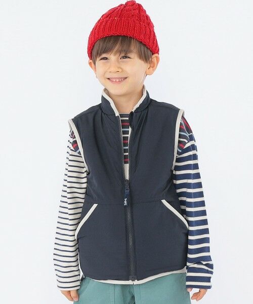 SHIPS / シップス ダウンジャケット・ベスト | SHIPS KIDS:100〜130cm /〈撥水/手洗い可能〉ボア リバーシブル ベスト | 詳細4