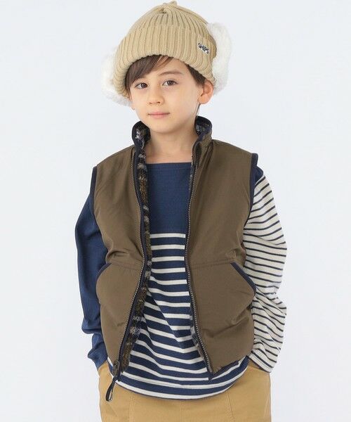 SHIPS / シップス ダウンジャケット・ベスト | SHIPS KIDS:100〜130cm /〈撥水/手洗い可能〉ボア リバーシブル ベスト | 詳細12