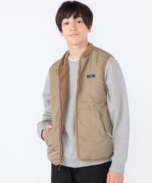 SHIPS / シップス ダウンジャケット・ベスト | SHIPS KIDS:140〜160cm/〈洗濯機可能〉ボア リバーシブル ベスト | 詳細12